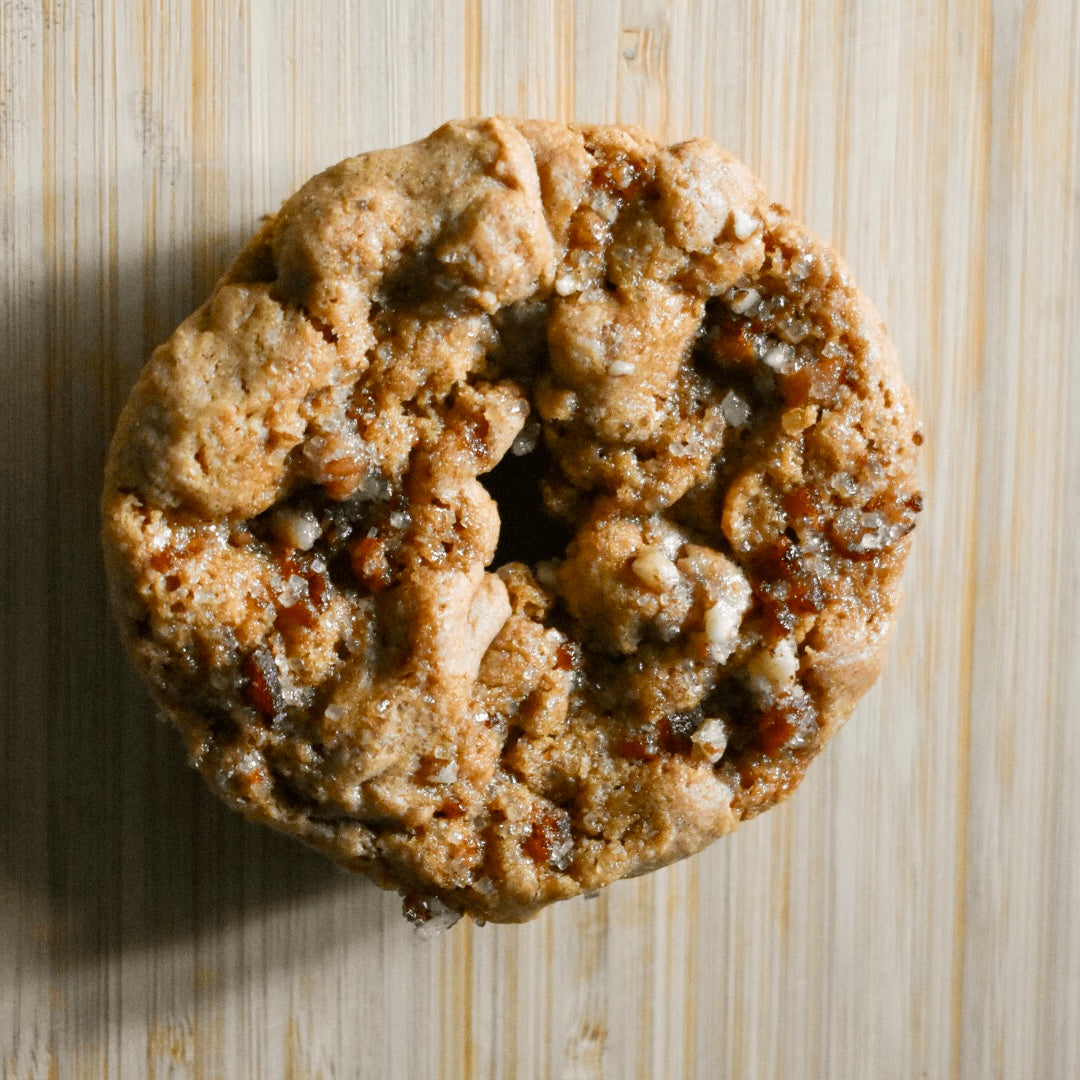 OBrekkyO: Maple bacon pecan pancake

Topped and hand rolled with maple drenched bacon and candied pecans

Gluten Free, Vegan & 12g of protein cookie-donut hybrid

Free Friday Deliveries across the Omaha metro and 14.95 shipping across the U.S. 