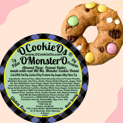 OMonsterO - Oatmeal Peanut Butter Monster Cookie Donut | Gluten-Free - OCookieOs®
