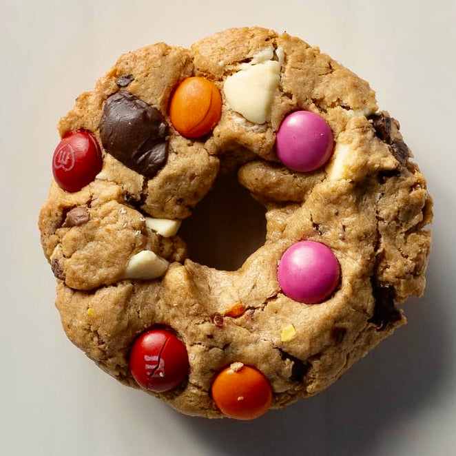 OMonsterO Oatmeal Peanut Butter Gluten Free Almond Protein Snack CPG Cookie Donut Hand Made Unique Treat Micro Bakery