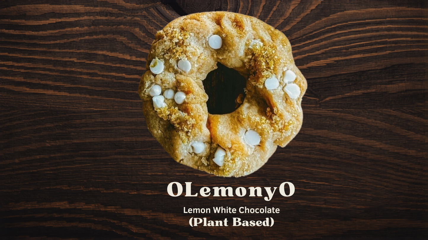 OCookieOs lemon white chocolate plant based gluten-free almond flour cookie-donut Omaha Nebraska Micro Bakery 