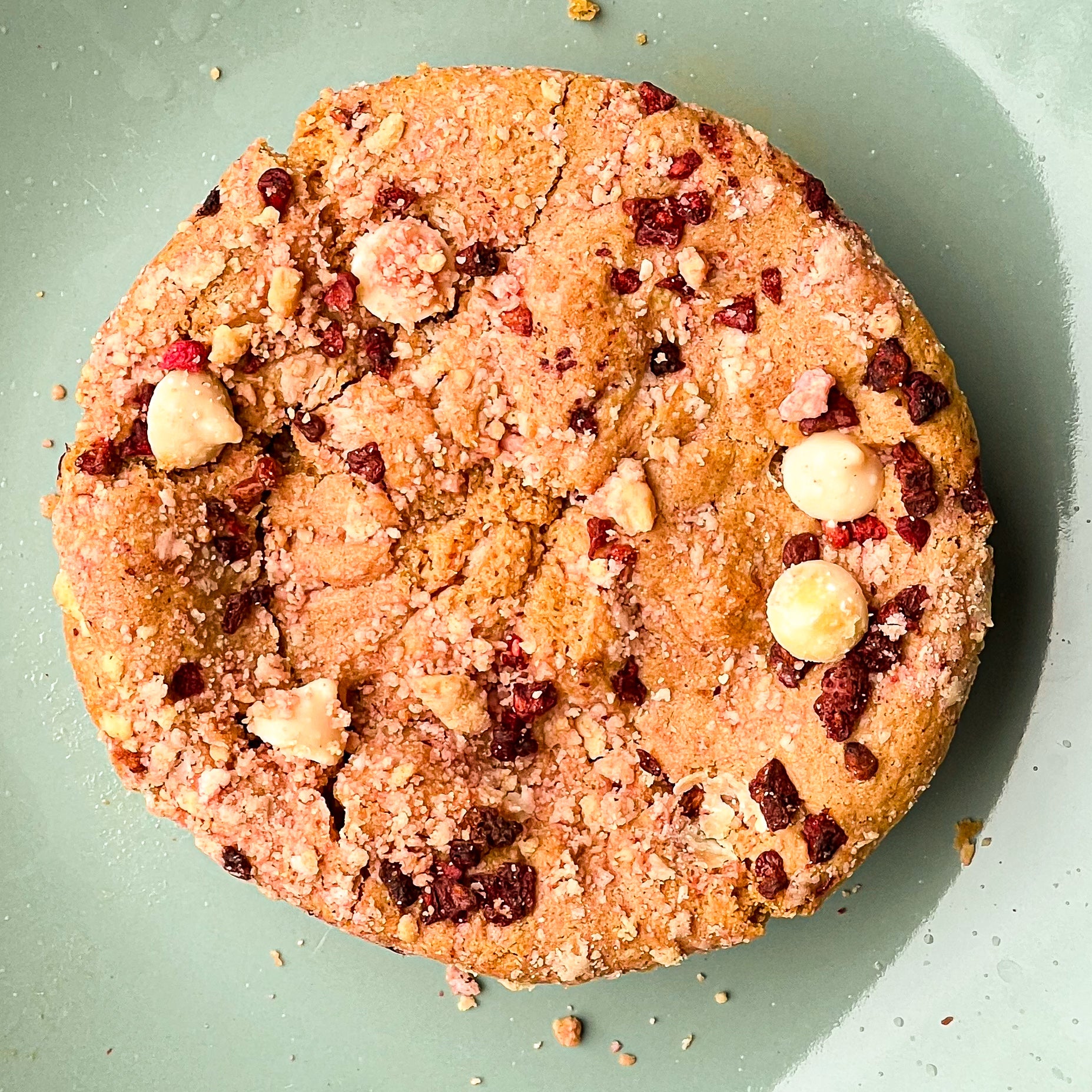 Raspberry Cheesecake gluten-free cookie donut by OCookieOs"